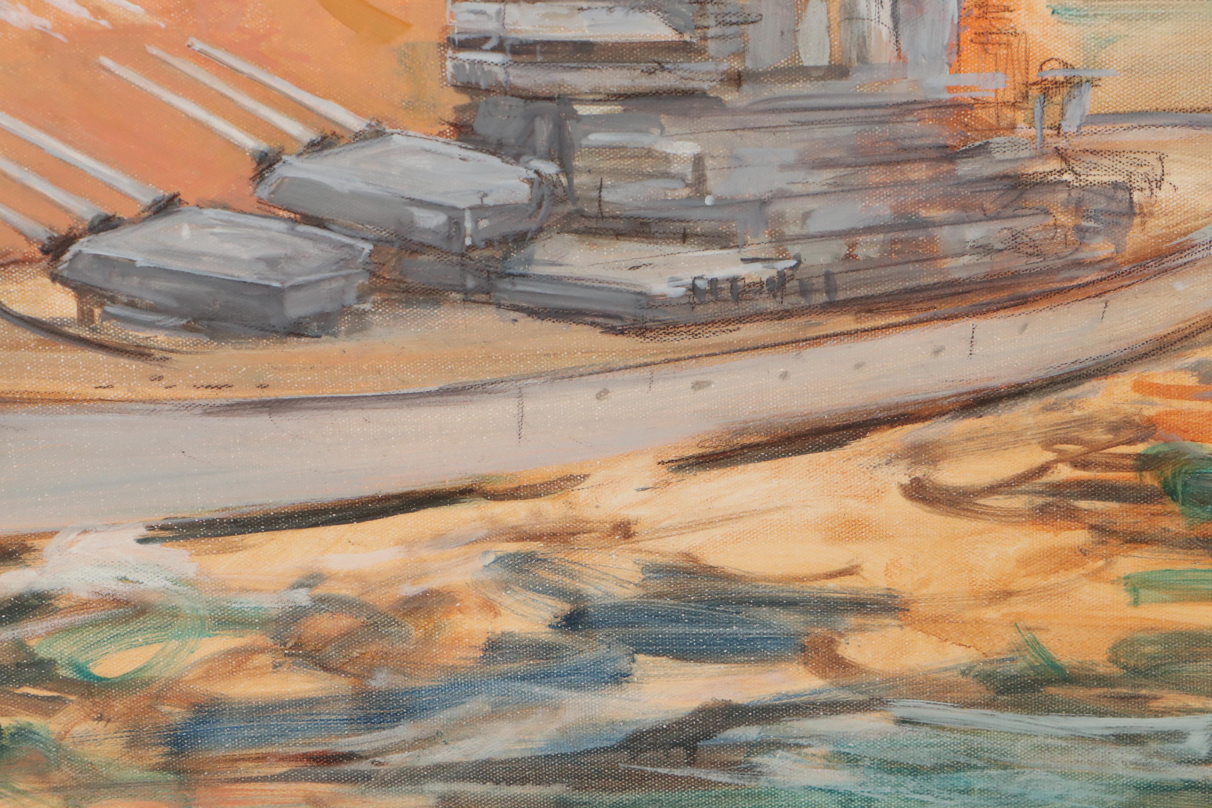 Kamil Kubik Oil Painting of USS New Jersey BB-62
