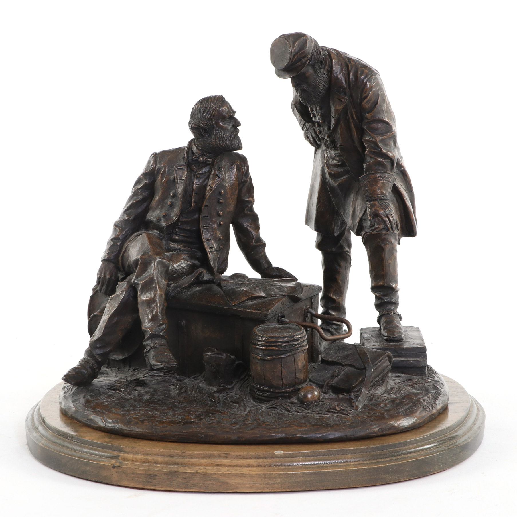 Ron Tunison Civil War Cold Cast Sculpture "Lee and Jackson"