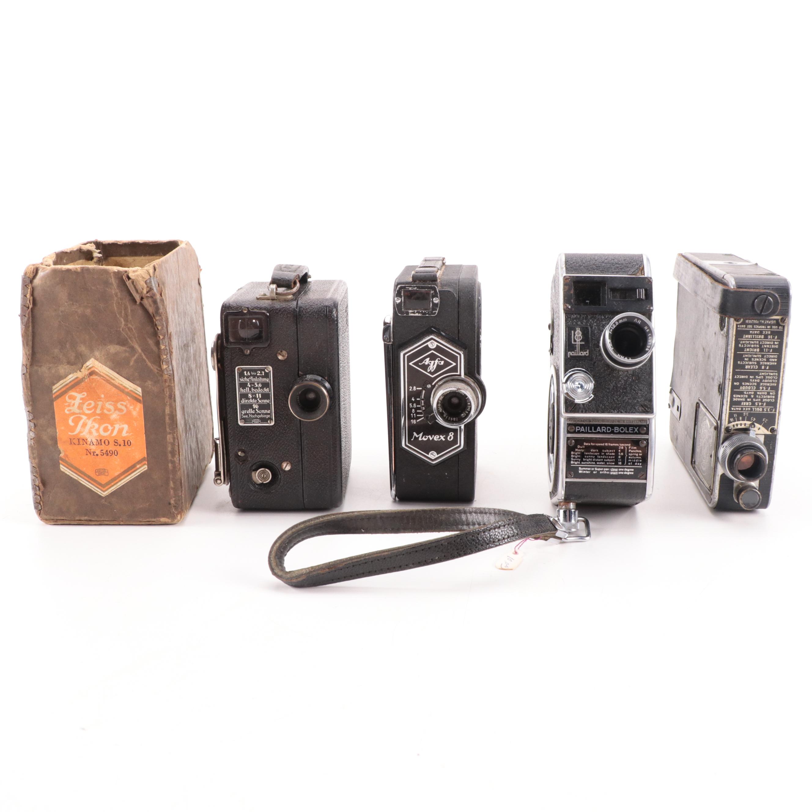 Paillard-Bolex, Simplex Pockette, Agfa Movex 8 and Other Video Cameras
