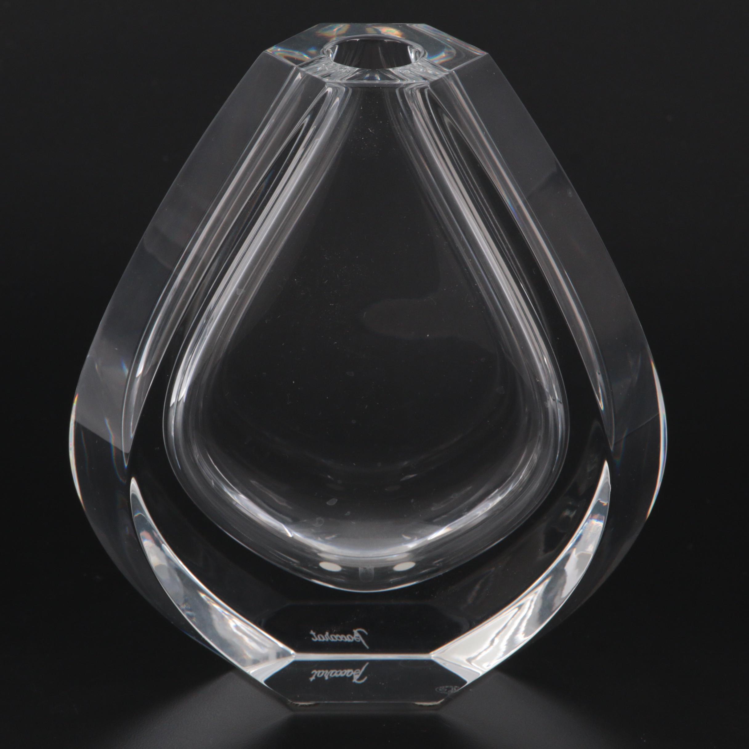 Baccarat "Neptune" Crystal Flower Vase, Late 20th Century