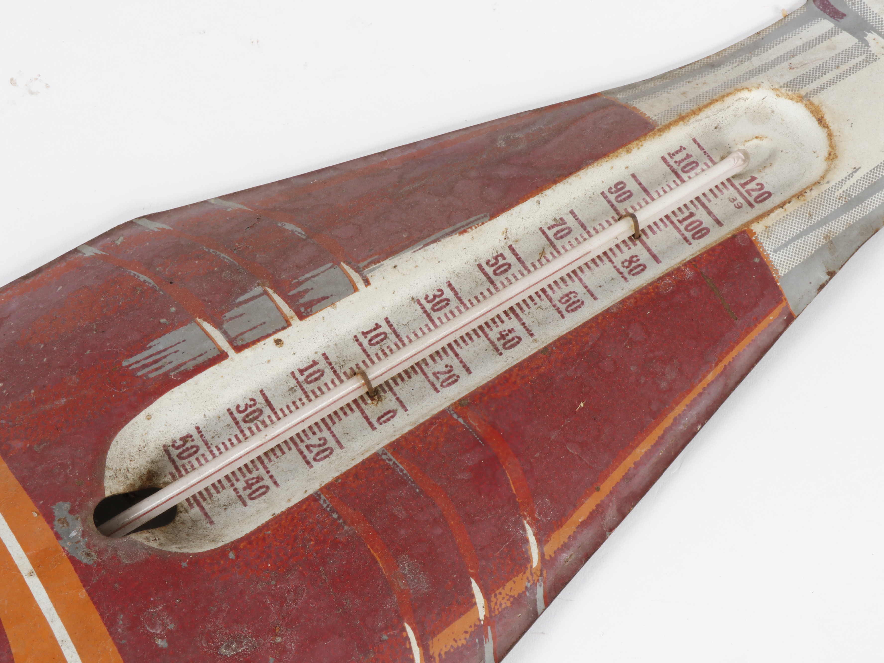 Hires Root Beer Metal Advertising Thermometer Sign, Mid-20th Century