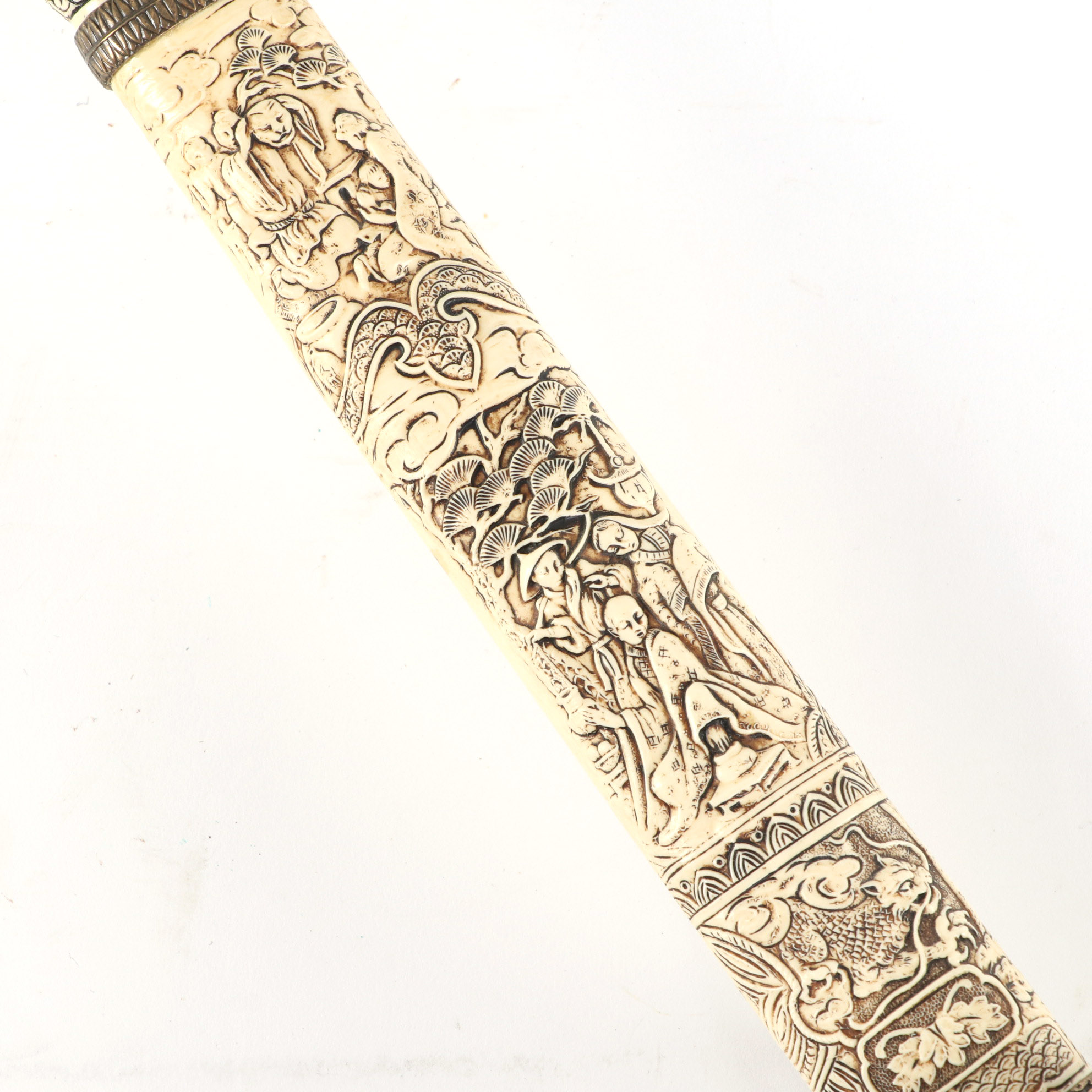 Japanese Katana with Carved Resin Dragon Handle