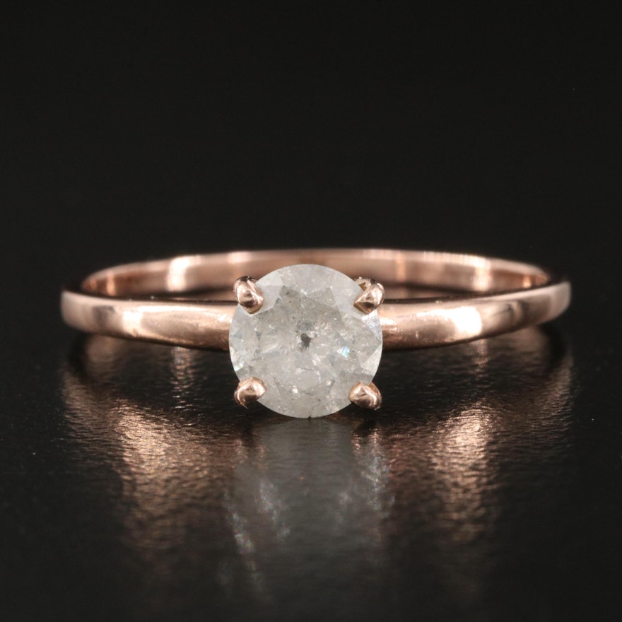 14K Diamond Solataire Ring