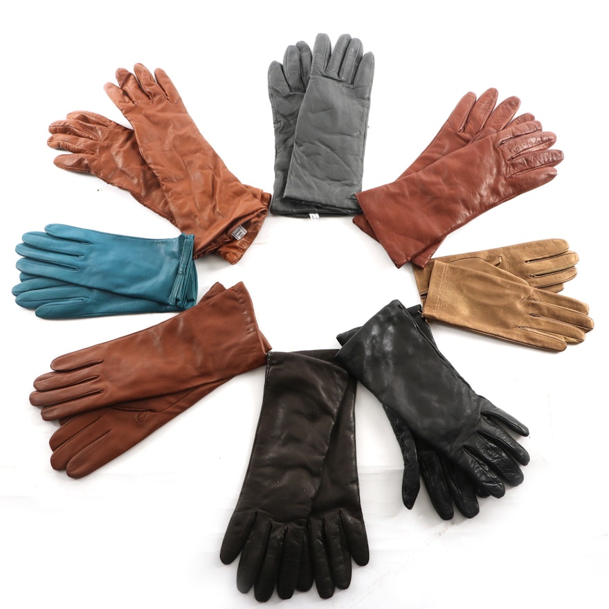 Women's Leather Cashmere and Silk-Lined Gloves Including Saks Fifth Avenue