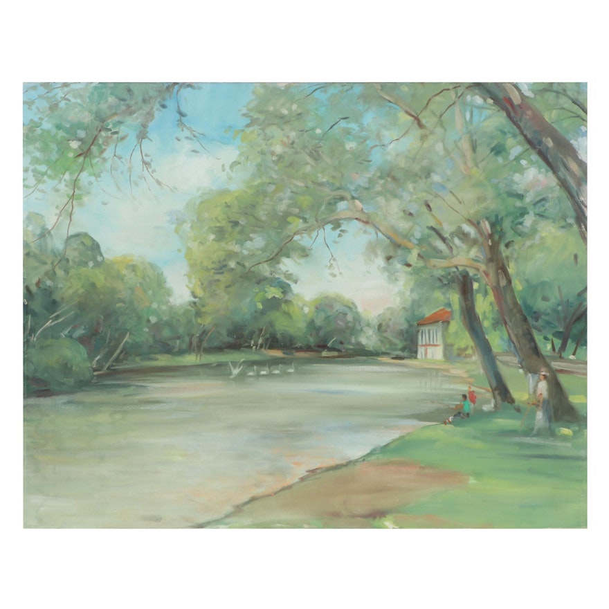 Kamil Kubik Landscape Oil Painting of Park Scene