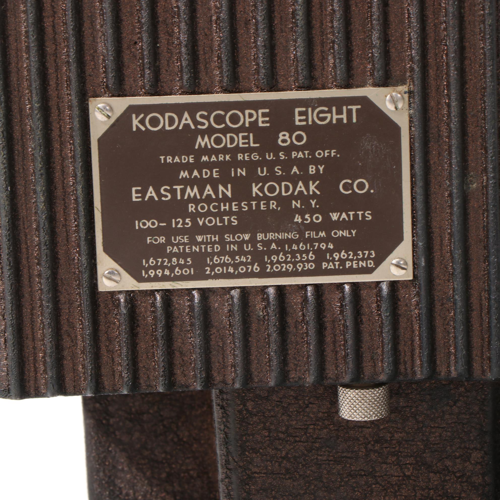 Eastman Kodak Kodascope Eight Model 80 8mm Projector in Case, Early 20th Century