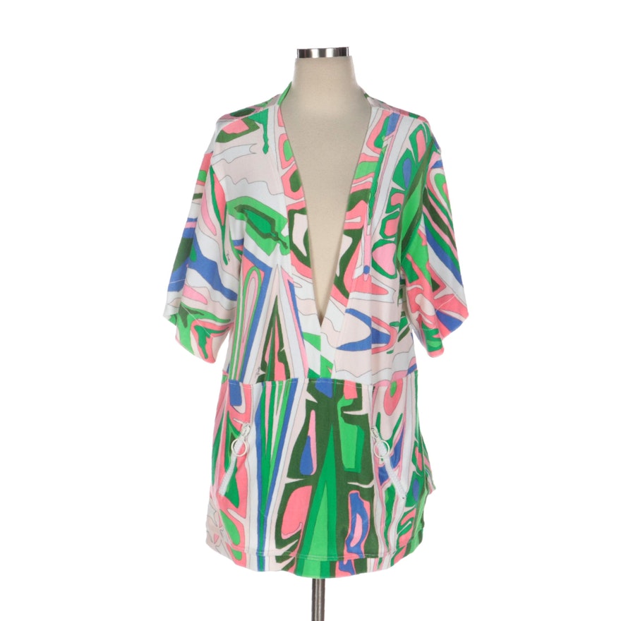 Emilio Pucci Abstract Print Cotton Blend Cover-Up