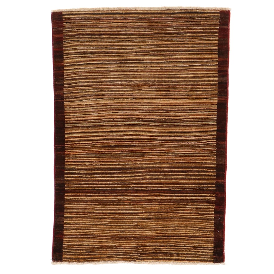 3'1 x 4'8 Hand-Knotted Pakistani Gabbeh Area Rug