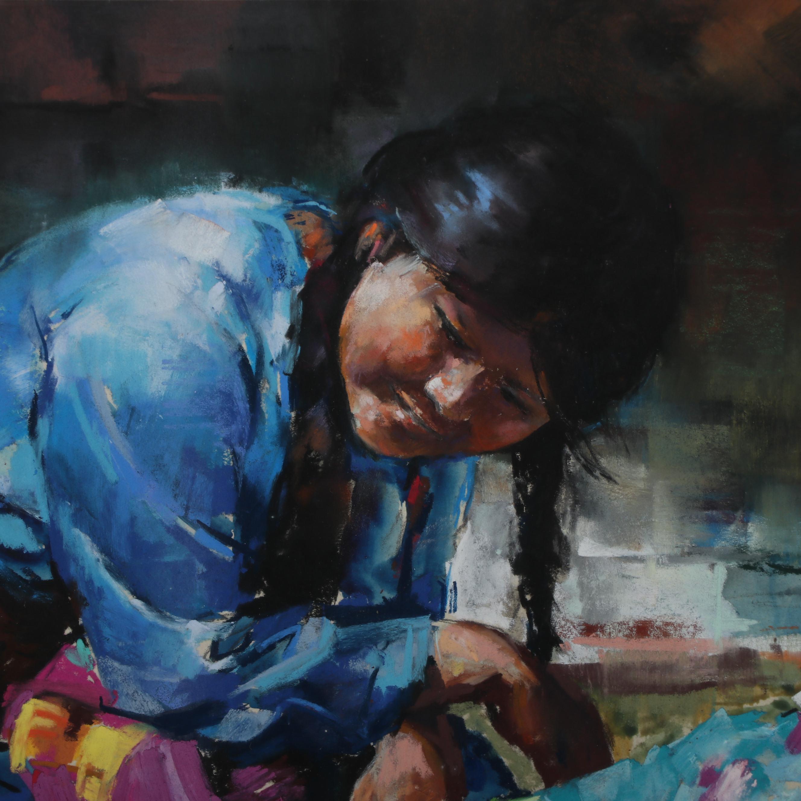 Dee Toscano Pastel Drawing "Fun at Crow Fair"