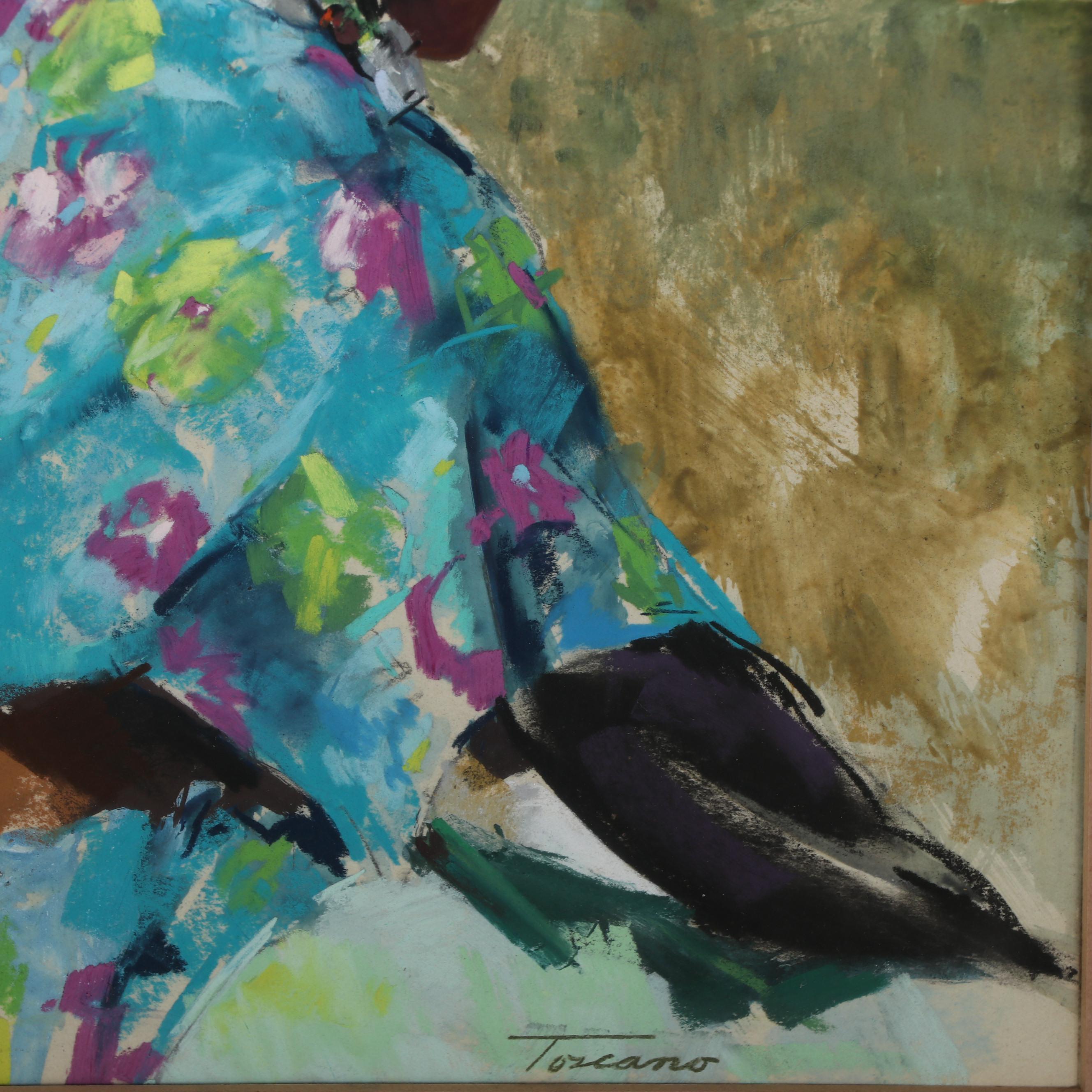 Dee Toscano Pastel Drawing "Fun at Crow Fair"