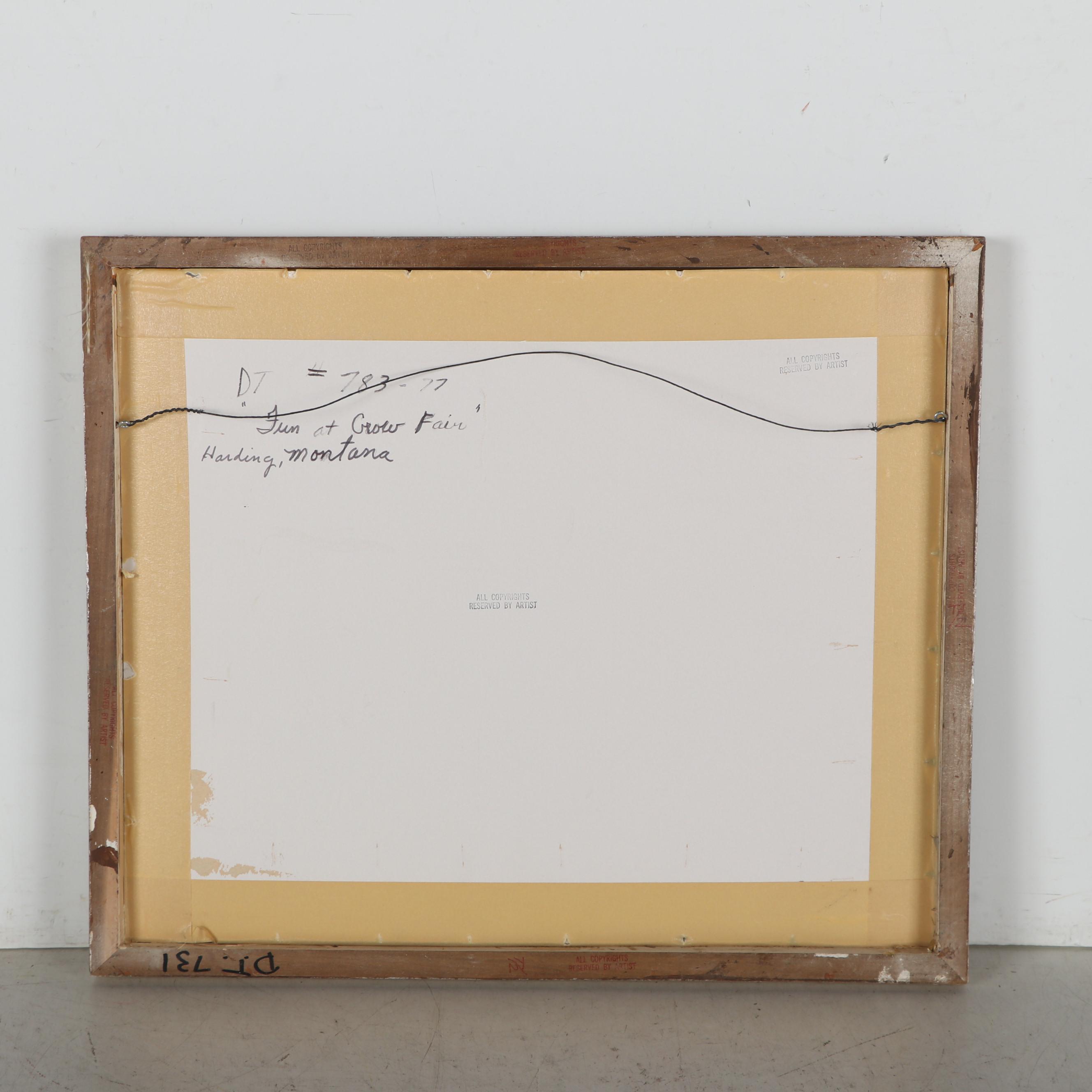 Dee Toscano Pastel Drawing "Fun at Crow Fair"