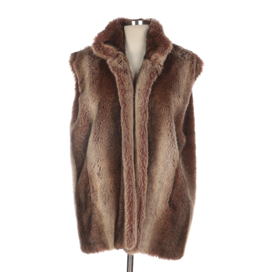 Cassini Faux Beaver Fur Vest