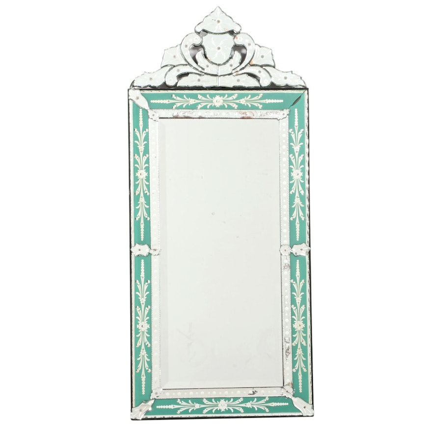 Venetian Style Reverse-Etched Pier Mirror, 20th Century