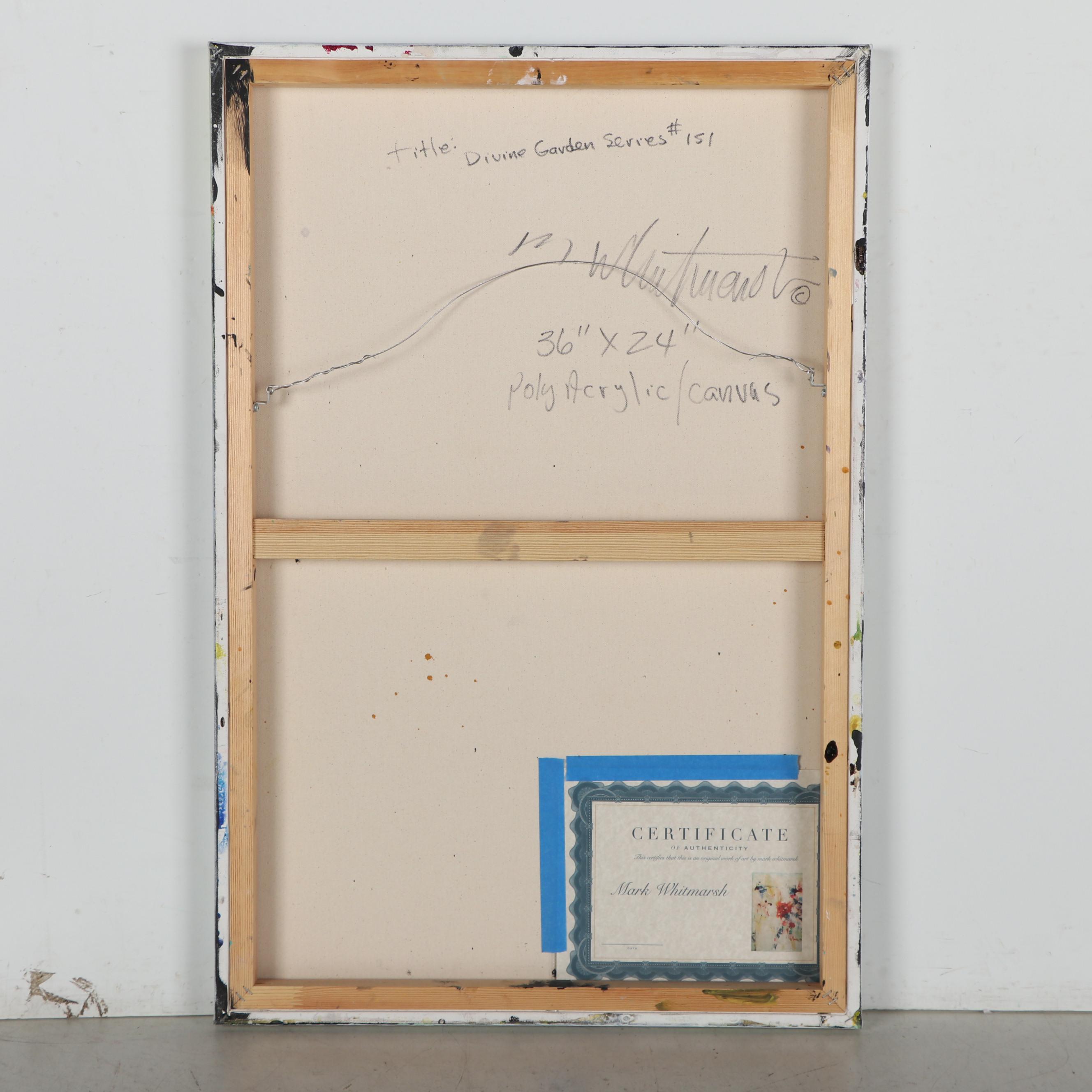 Mark Whitmarsch Acrylic Painting "Divine Garden" Series, 21st Century