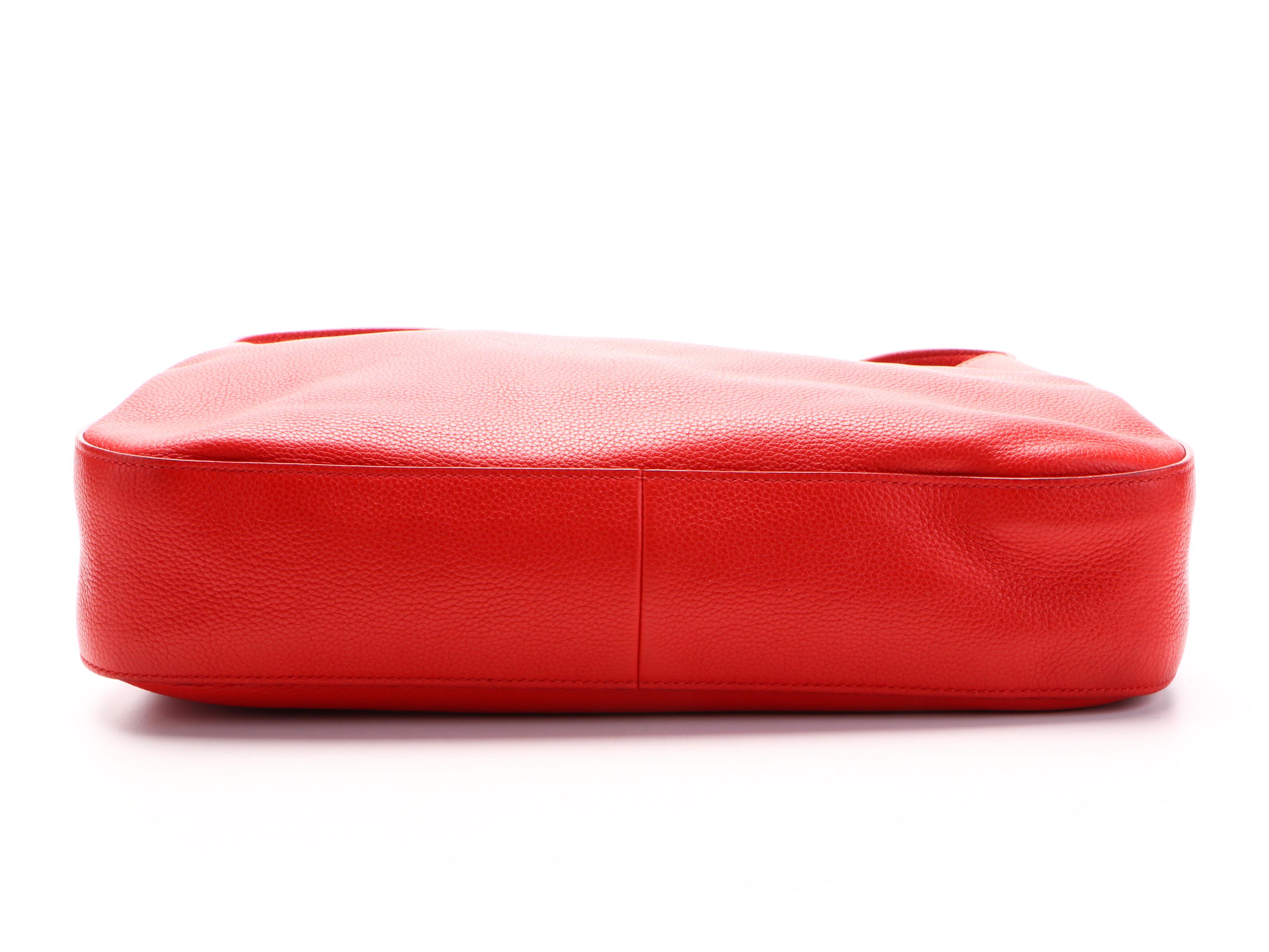 Prada Large Hobo in Red Vitello Daino Leather