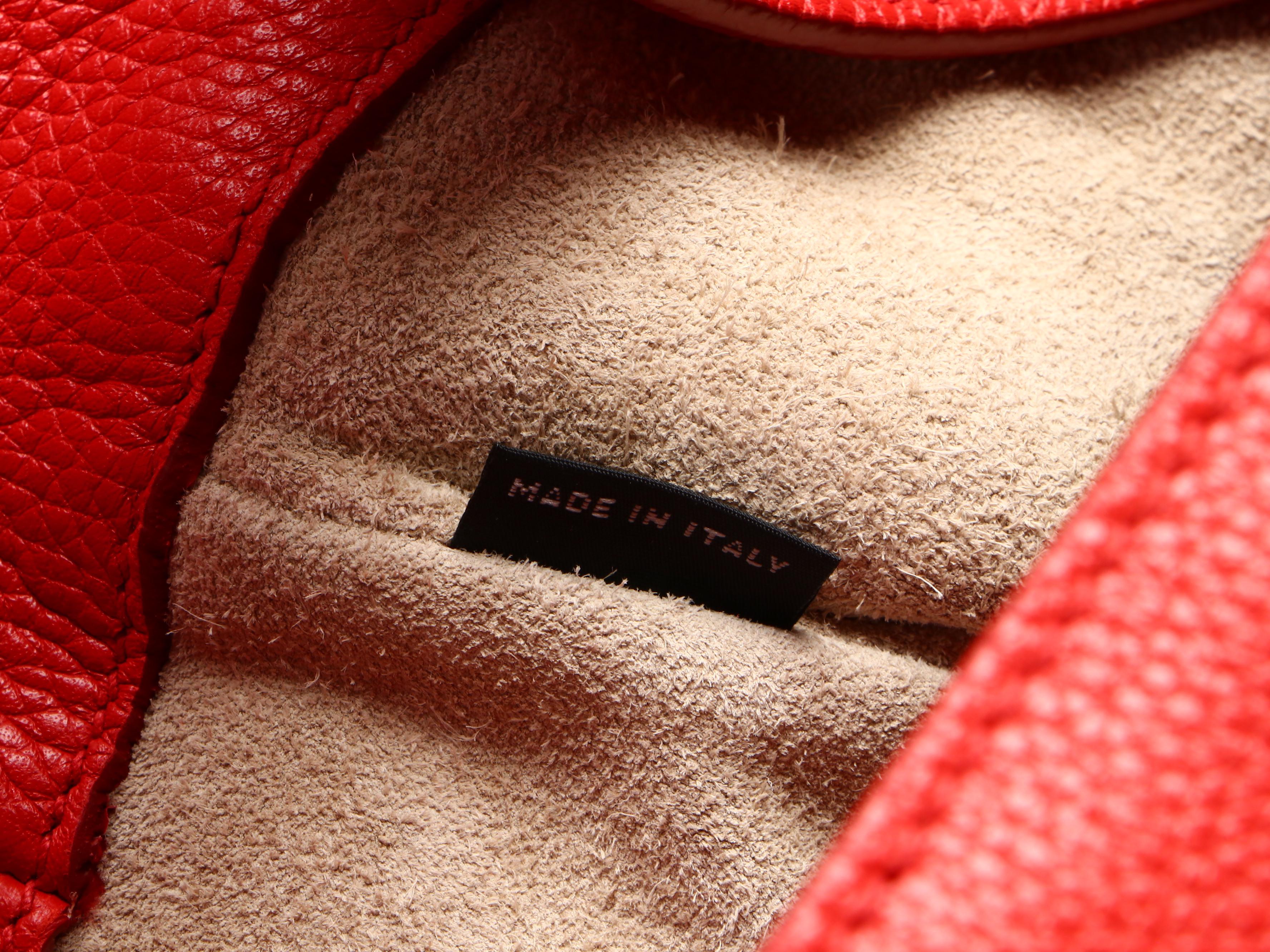 Prada Large Hobo in Red Vitello Daino Leather