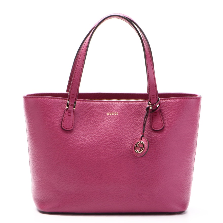 Gucci Lady Dollar Small Shopping Tote in Grained Leather