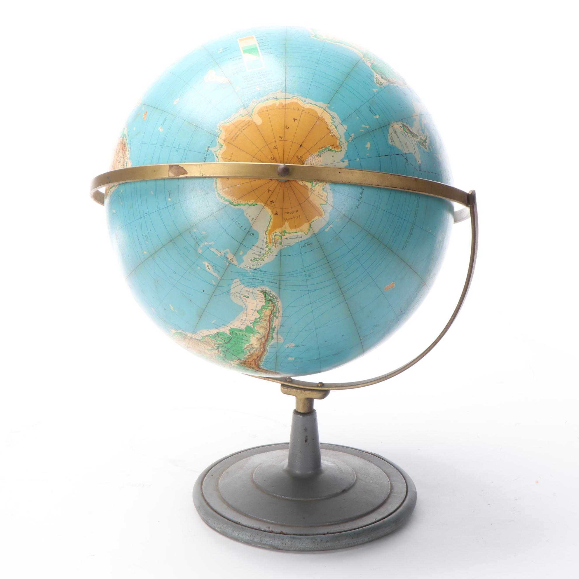Cartocraft Physical-Political Globe on Stand