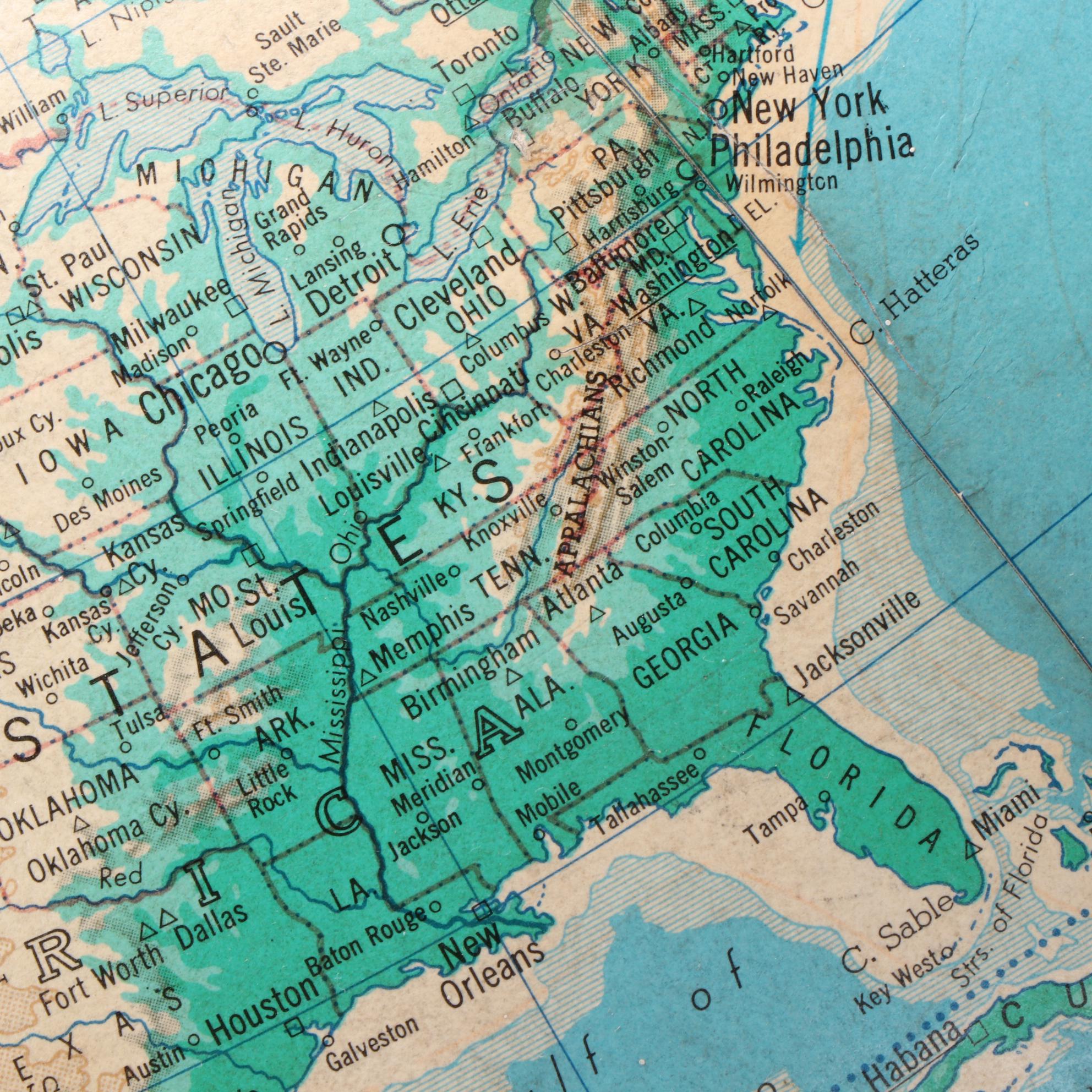 Cartocraft Physical-Political Globe on Stand