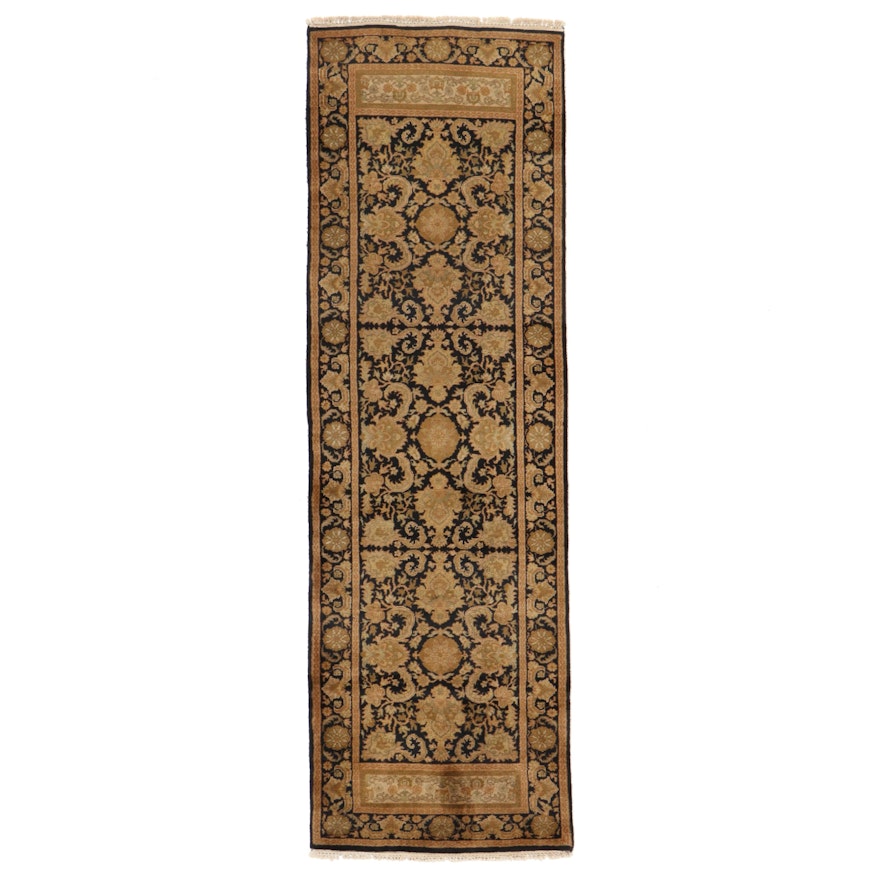 3'1 x 9'10 Hand-Knotted Indo-Turkish Oushak Long Rug