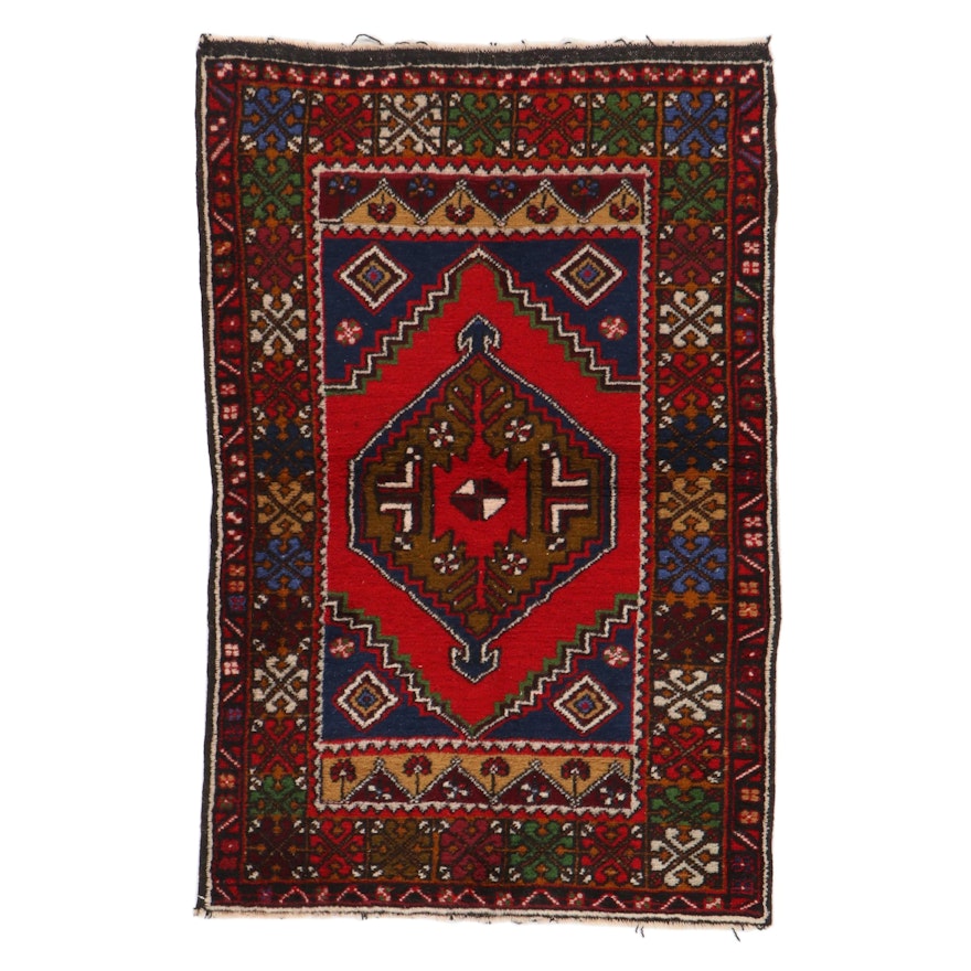 3'8 x 5'9 Hand-Knotted Turkish Taşpınar Area Rug