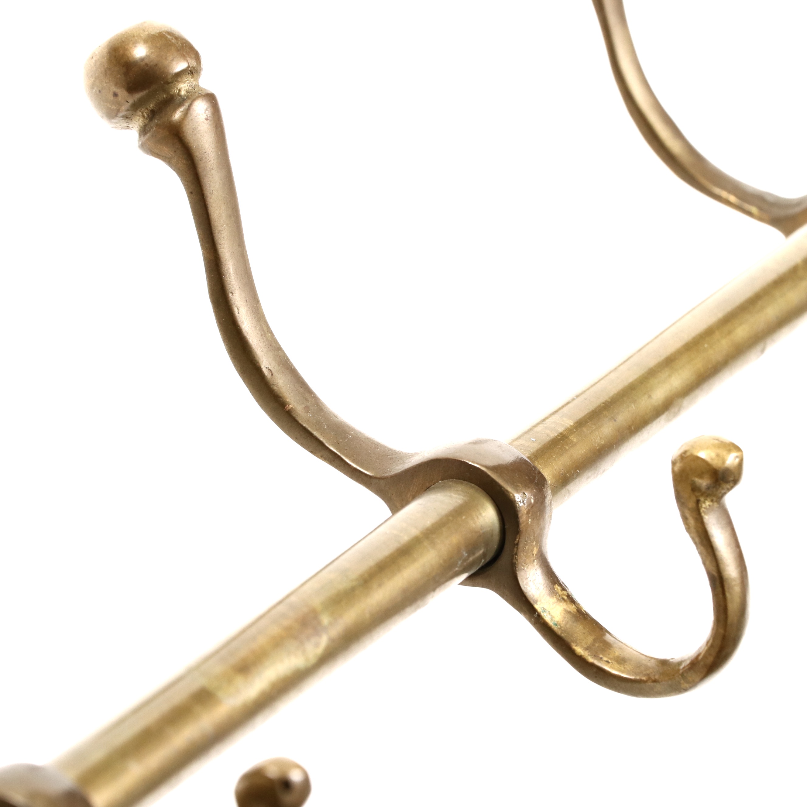 Horse Head Cast Brass Coat and Hat Rack, 20th Century