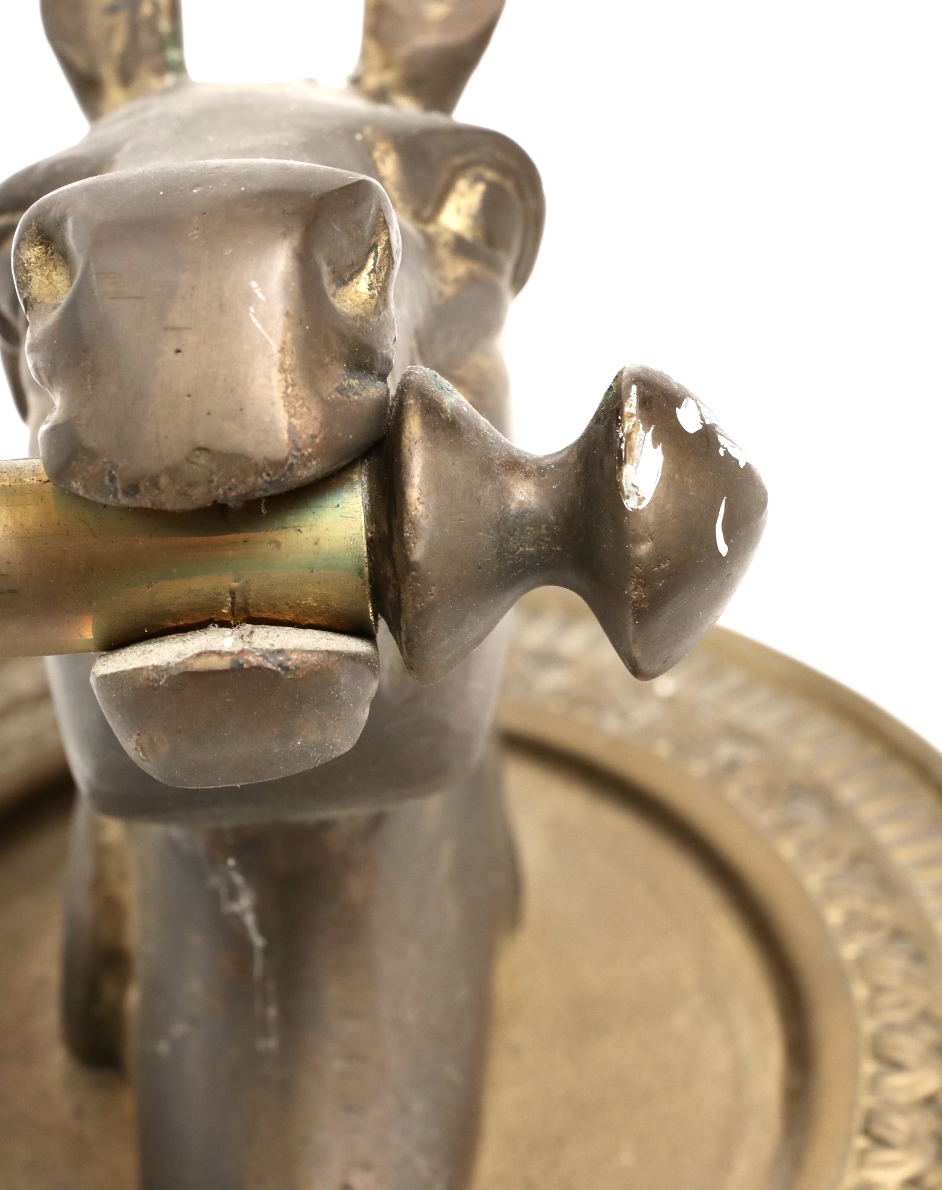 Horse Head Cast Brass Coat and Hat Rack, 20th Century