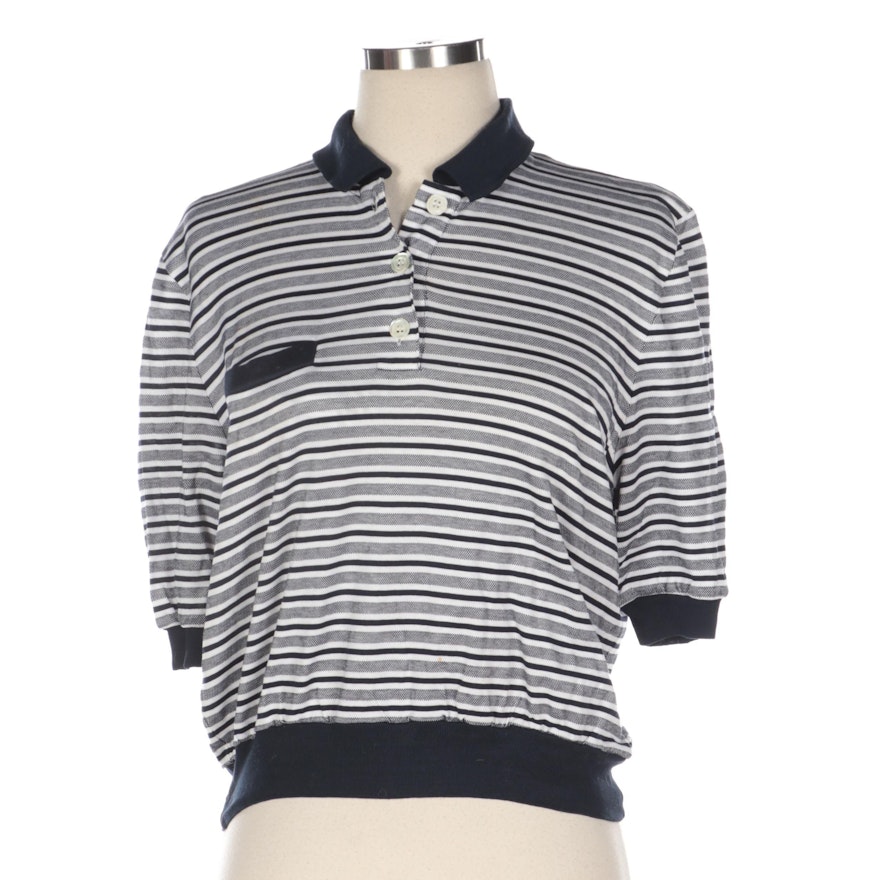 Valentino Garavani Studio Horizontal Stripe Polo Shirt