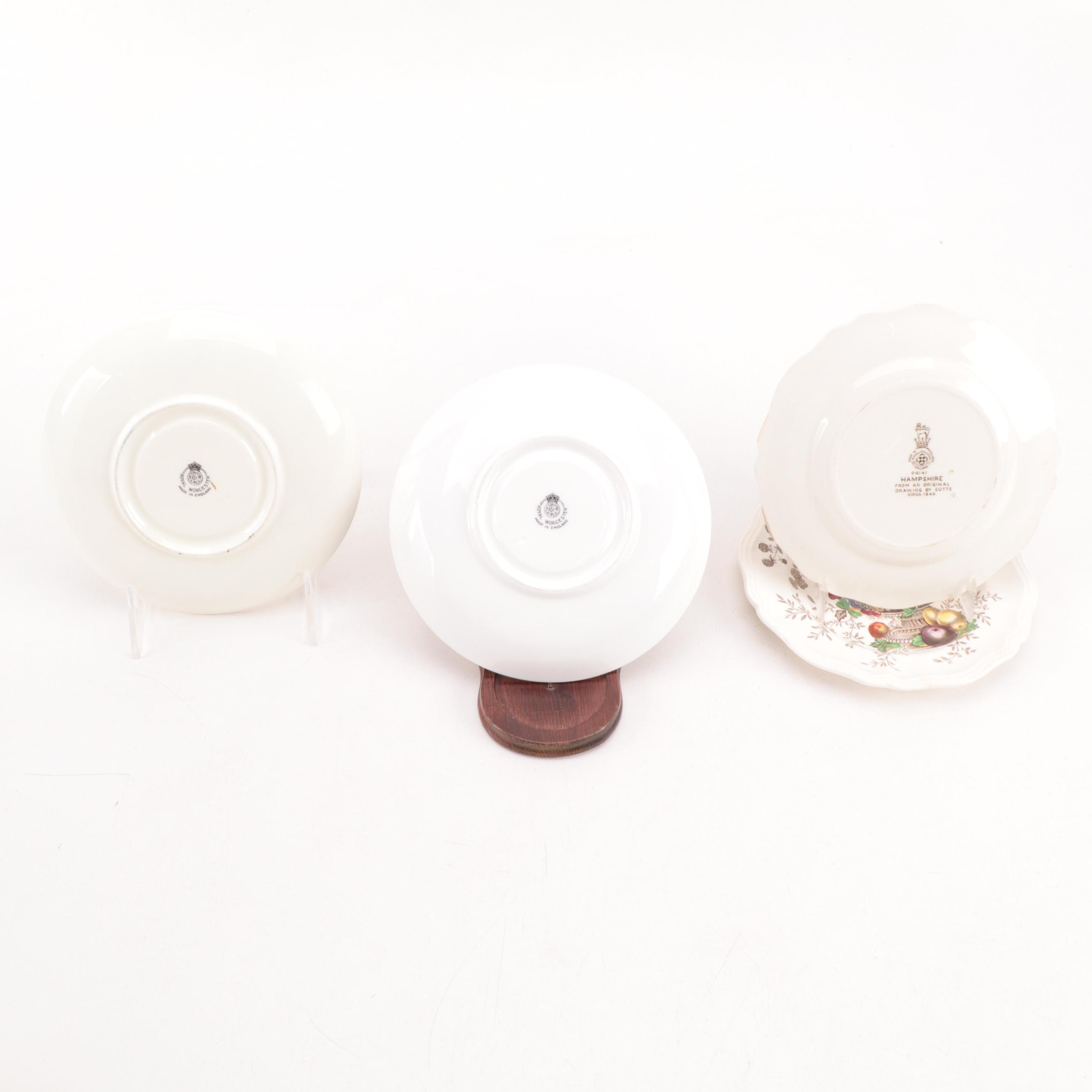 Haviland and Other Bone China and Porcelain Tea Cups, Saucers and Soup Bowls