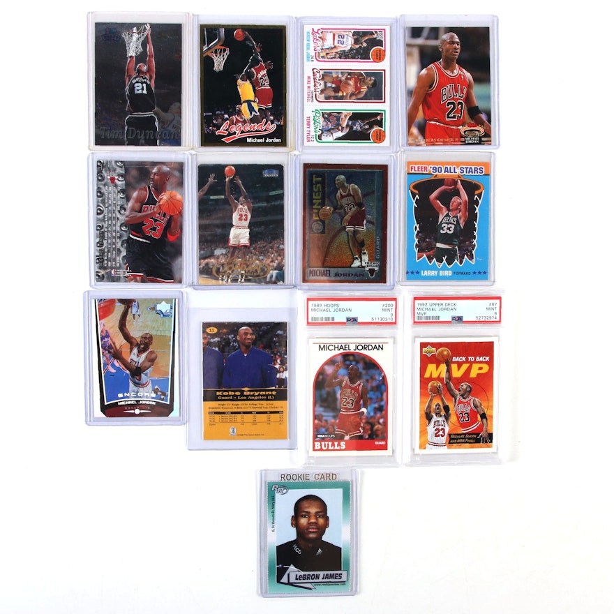 1980s-2000s Michael Jordan, LeBron James, Kobe Bryant, and Other NBA Cards