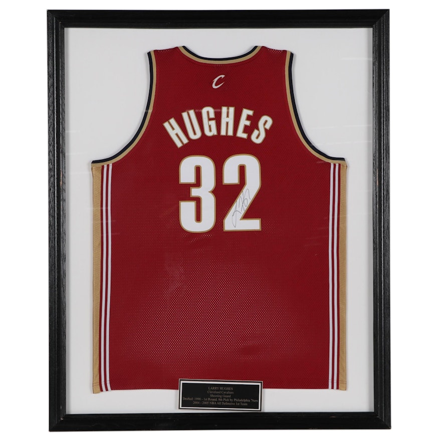 Larry Hughes Signed Cleveland Cavaliers NBA Framed Basketball Jersey