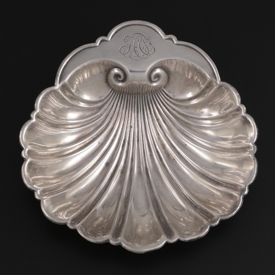 Wm. B. Durgin Co. for Gorham Sterling Silver Footed Shell Bonbon Dish