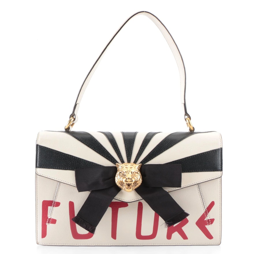 Gucci Top Handle Osiride Future Bag in Leather with Bow Detail