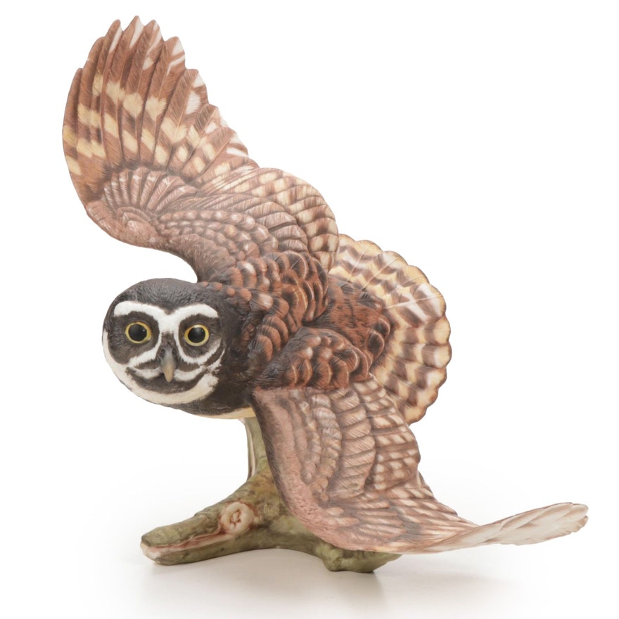 Franklin Mint Porcelain "The Spectacled Owl" by George McMonigle, 1990