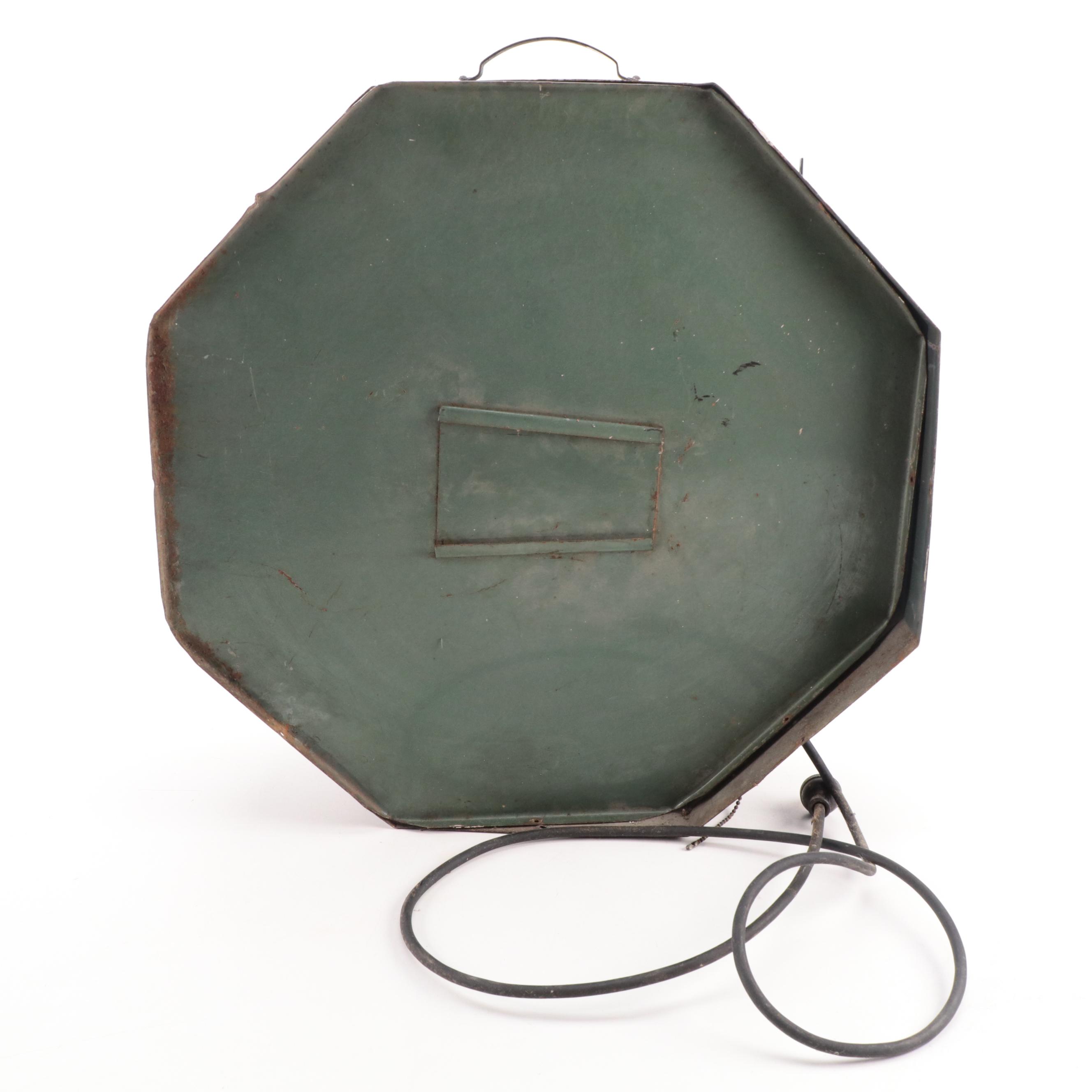 Electric Neon Clock Co. Octagonal Wall Clock, Mid-20th Century