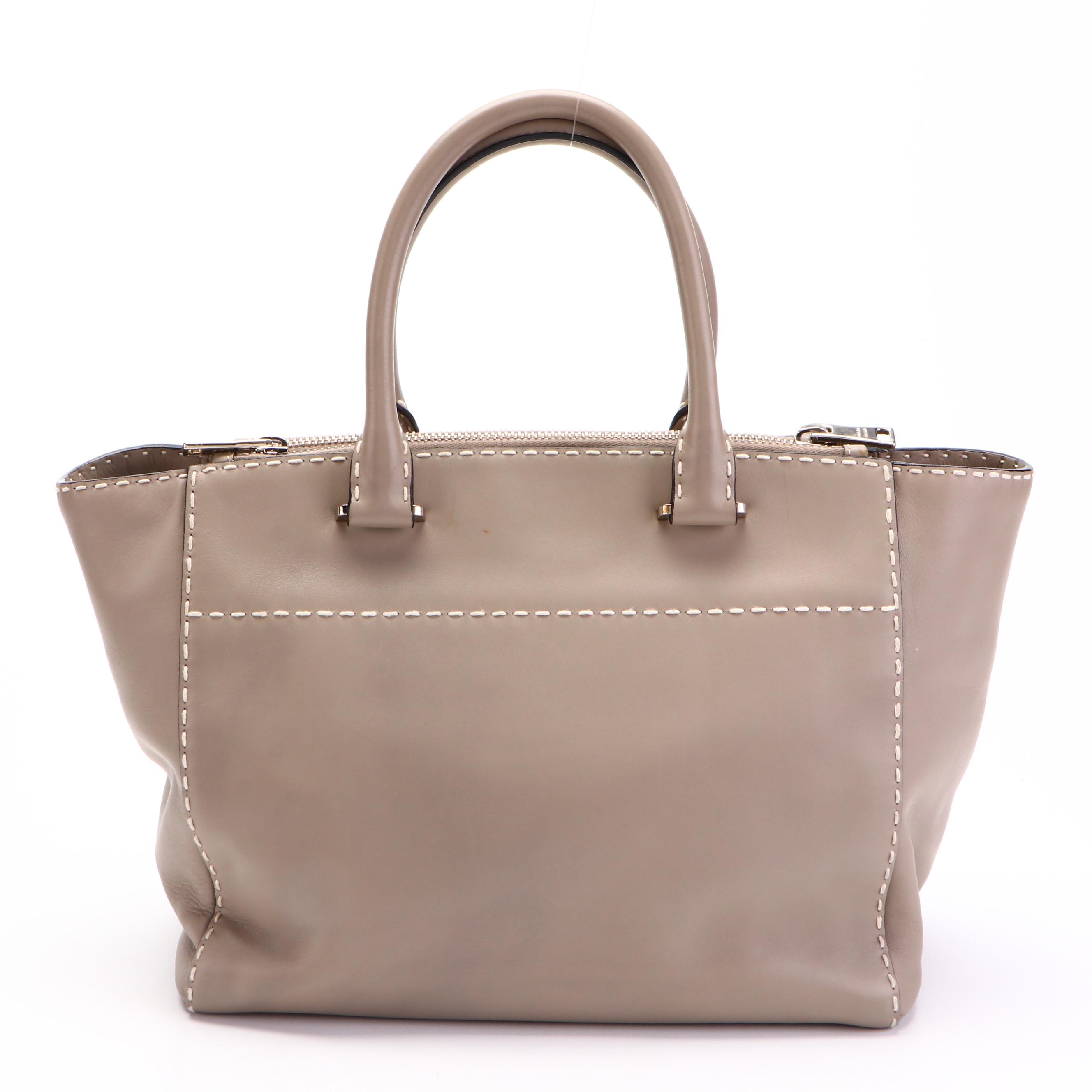 Prada Twin Pocket Small Tote Stitched in Calce City Calf