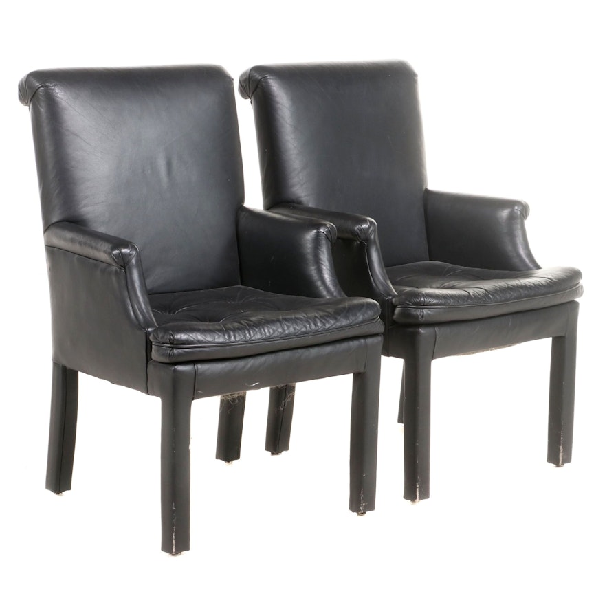 Pair of Shenandoah Furniture Leather "Host" Armchairs