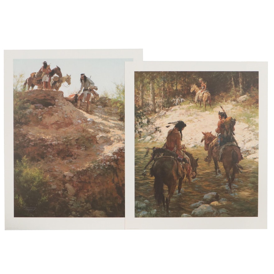Howard Terpning Offset Lithographs of Native American Scenes