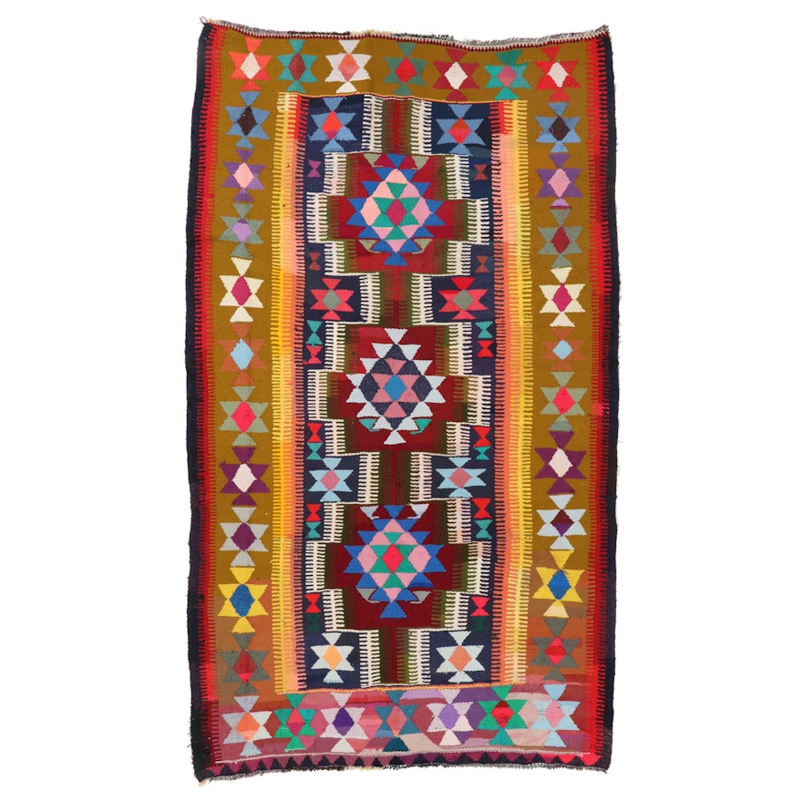 5'8 x 10' Handwoven Persian Kilim Area Rug