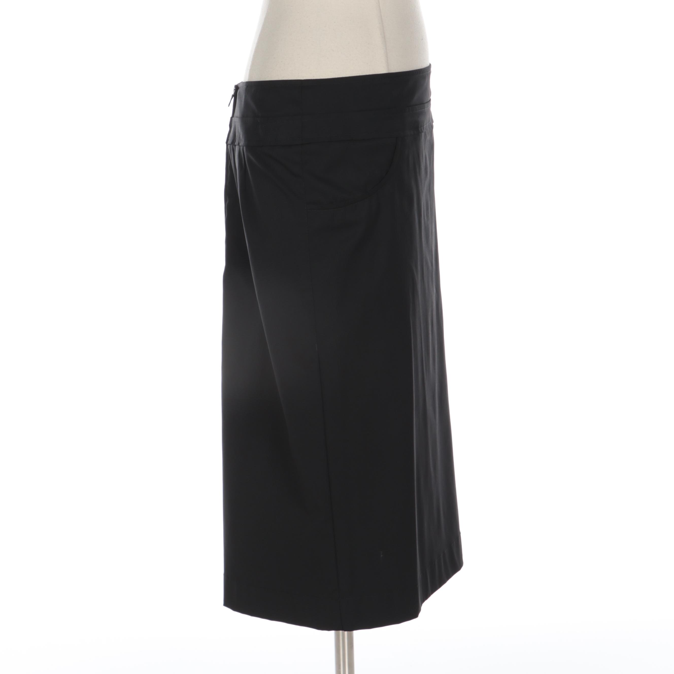 Prada Black Pencil Skirt with Teflon Protector Finish
