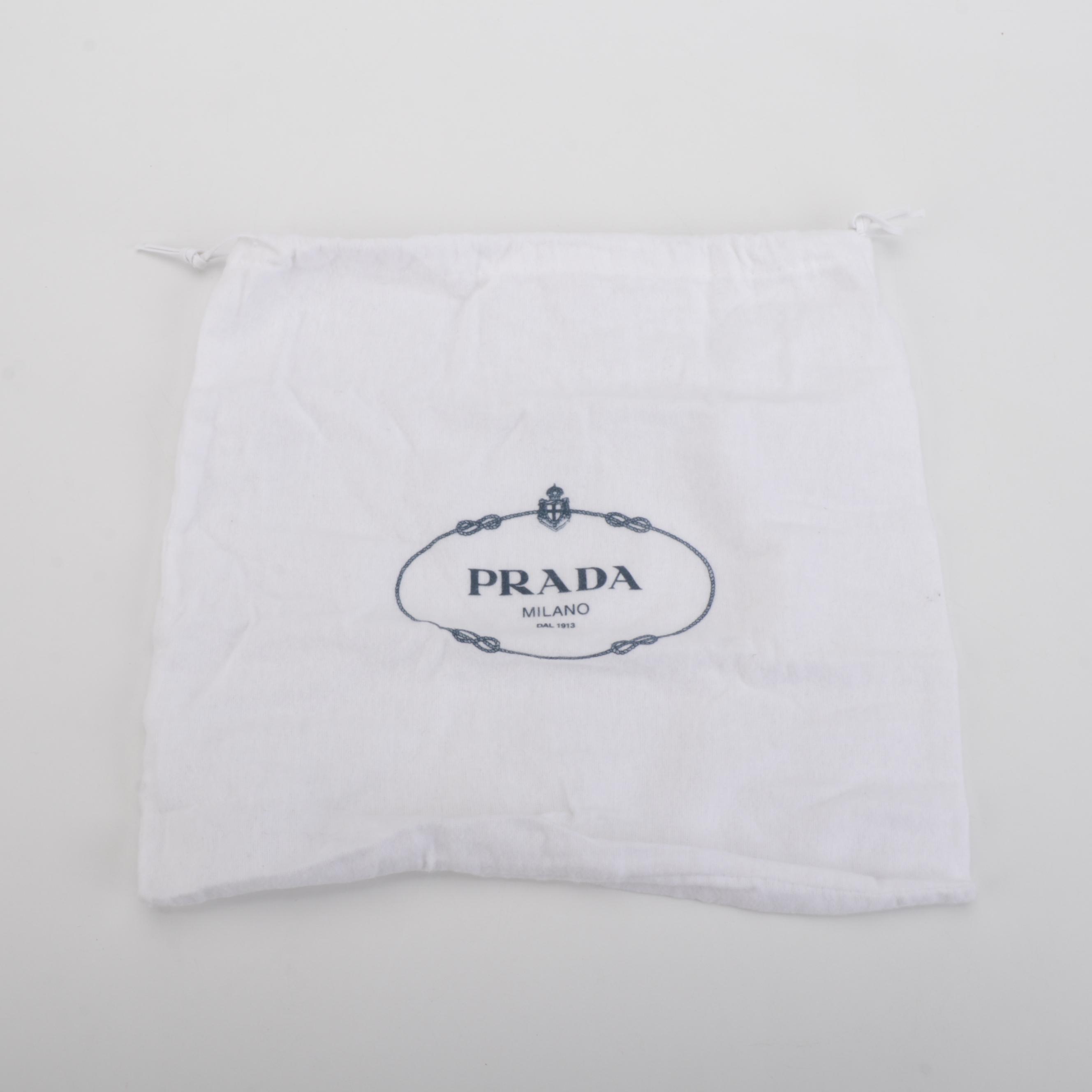 Prada Etiquette Front Flap Crossbody in Studded Pink Tessuto Nylon