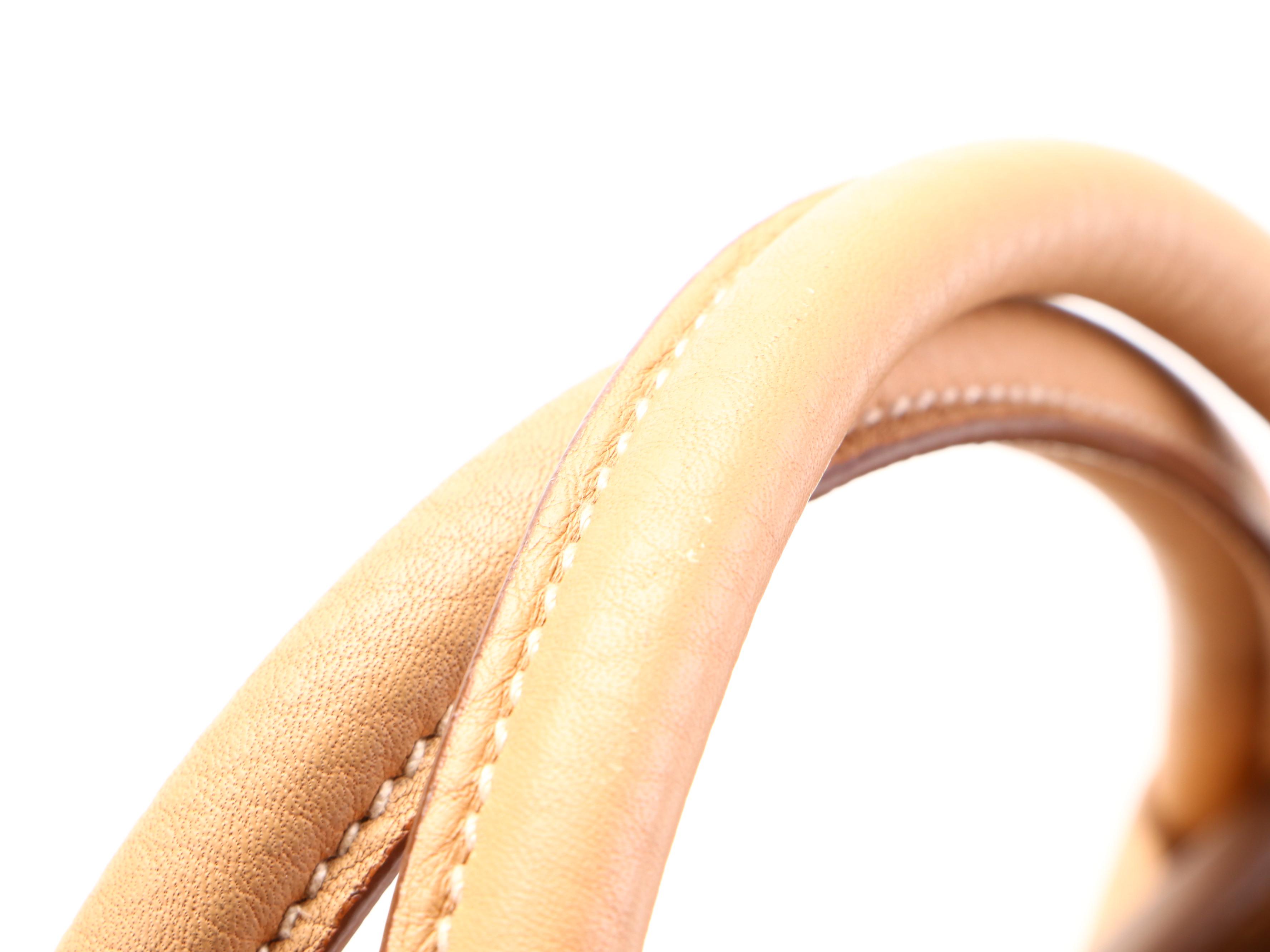 Prada Wing Convertible Tote Bag with Front Pocket in Tan Vitello Daino Leather