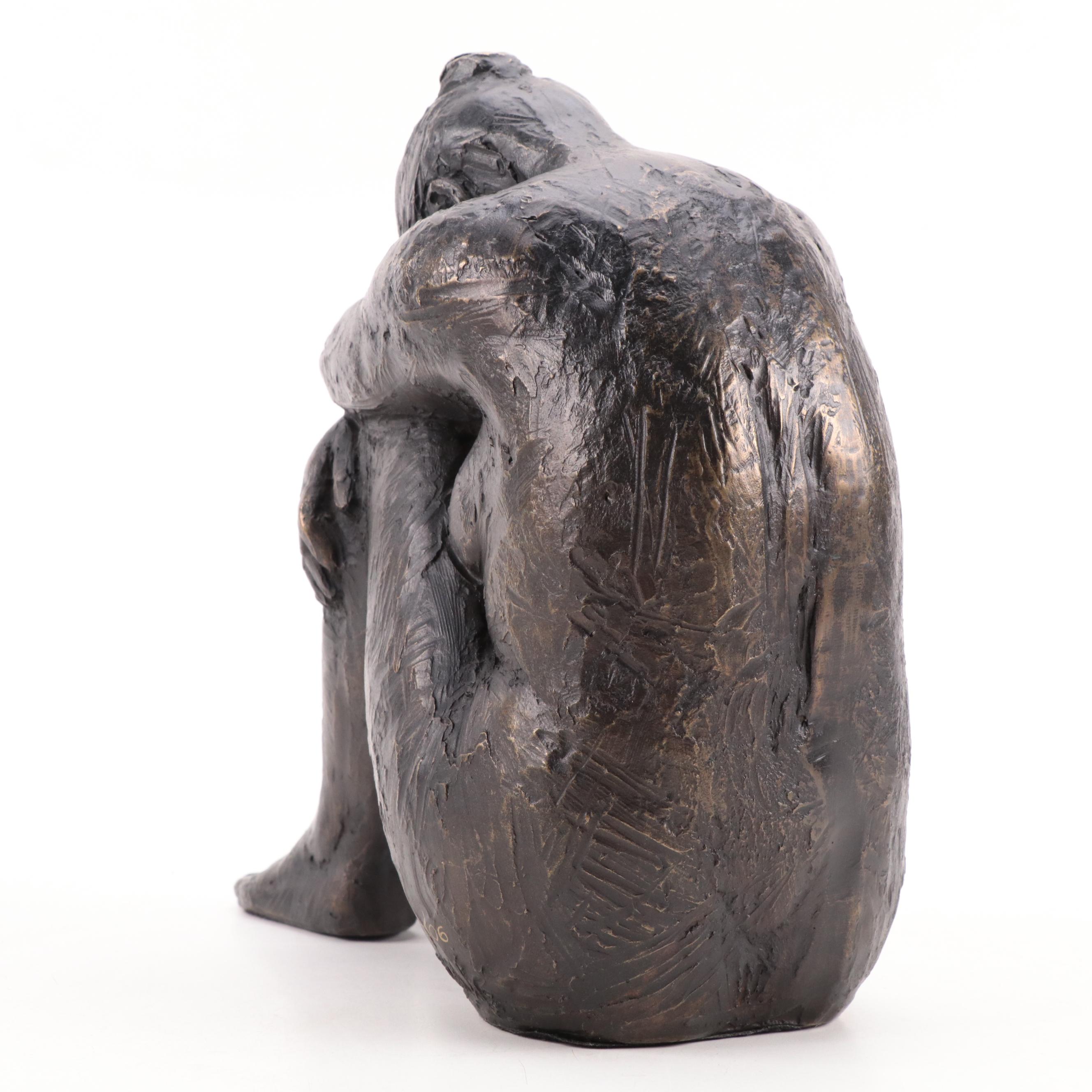 Martin Duque Bronze Sculptures "Act of Cluster Woman" and "Act of Naked Woman"