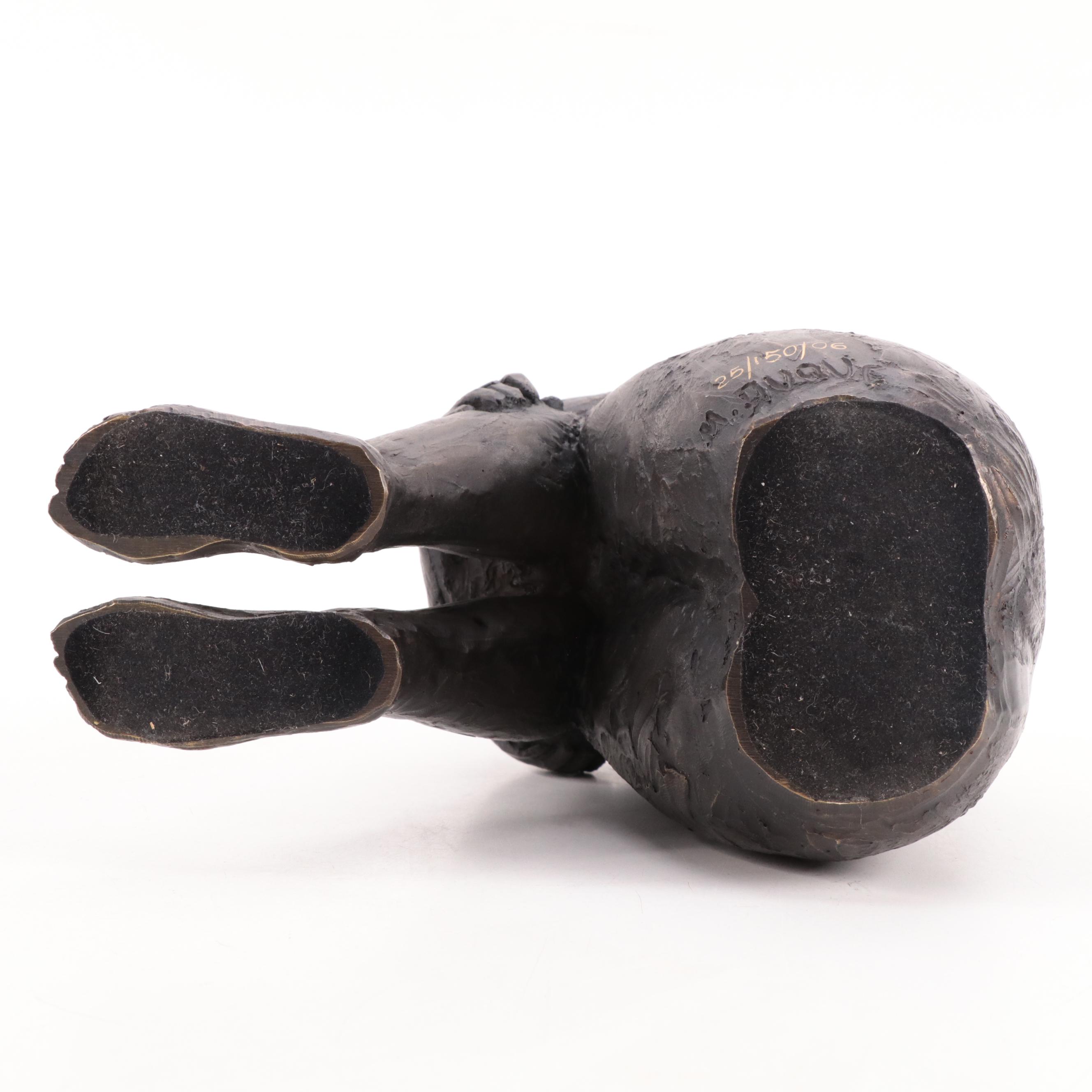 Martin Duque Bronze Sculptures "Act of Cluster Woman" and "Act of Naked Woman"