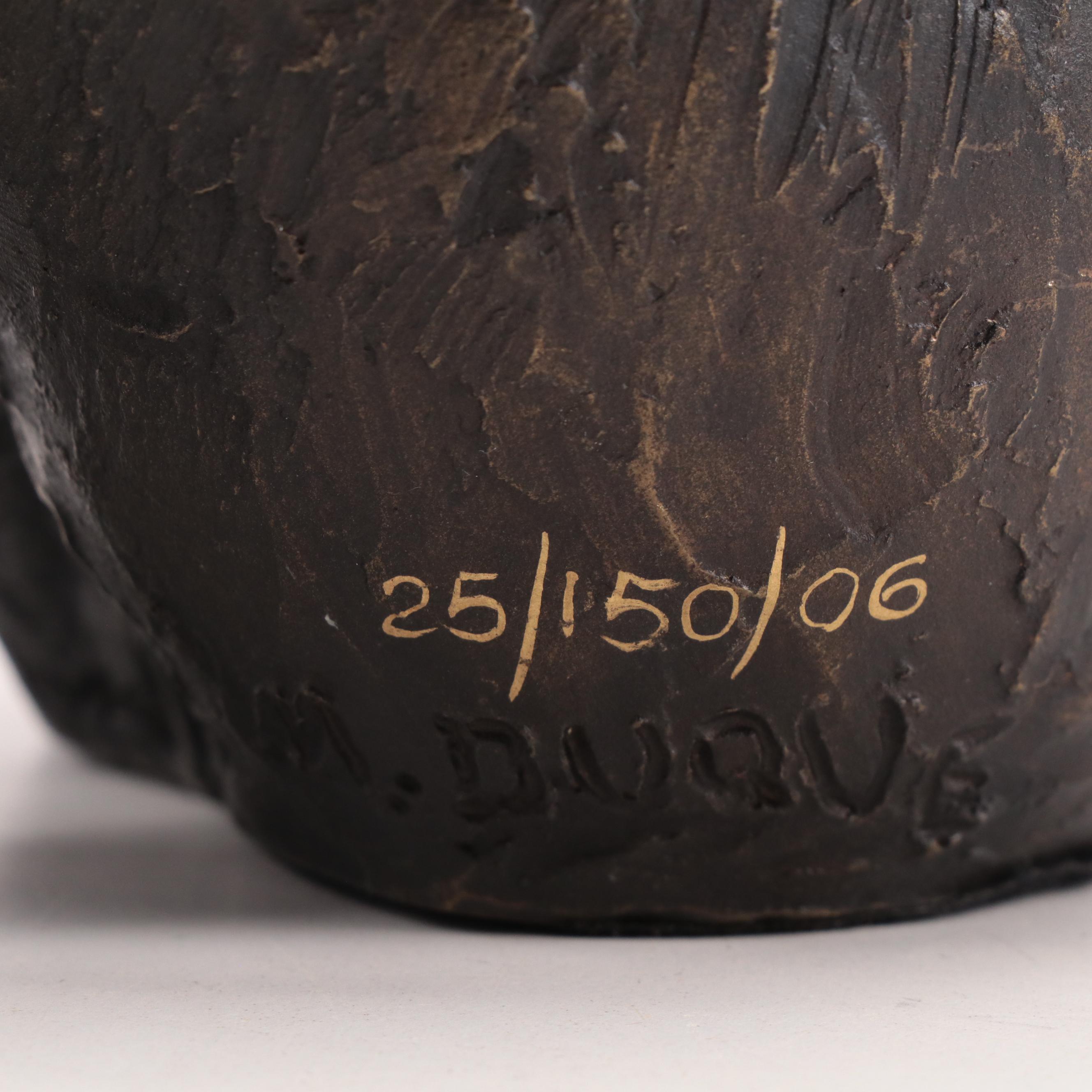 Martin Duque Bronze Sculptures "Act of Cluster Woman" and "Act of Naked Woman"