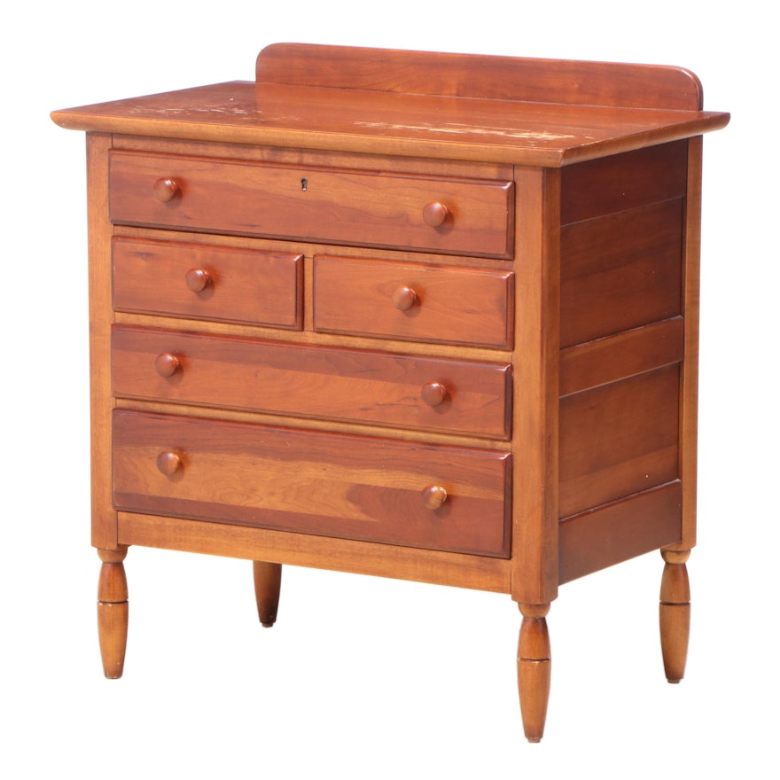Lexington American Primitive Style Cherrywood Five-Drawer Bedside Chest