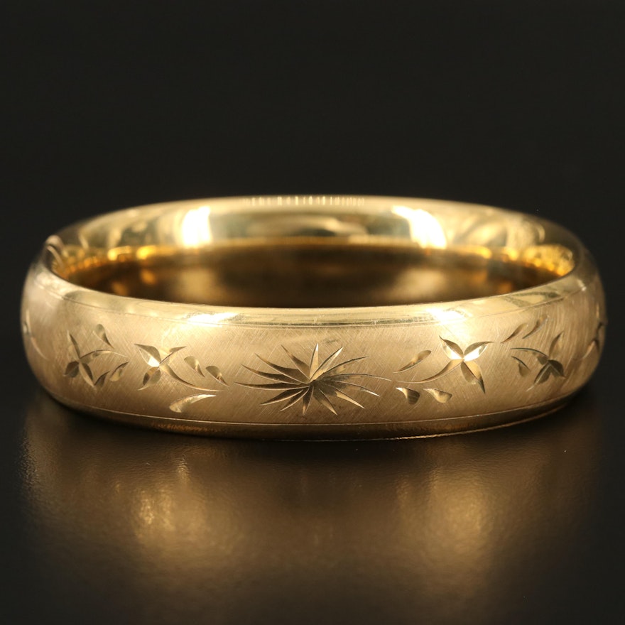 Gold-Filled Hinged Bangle