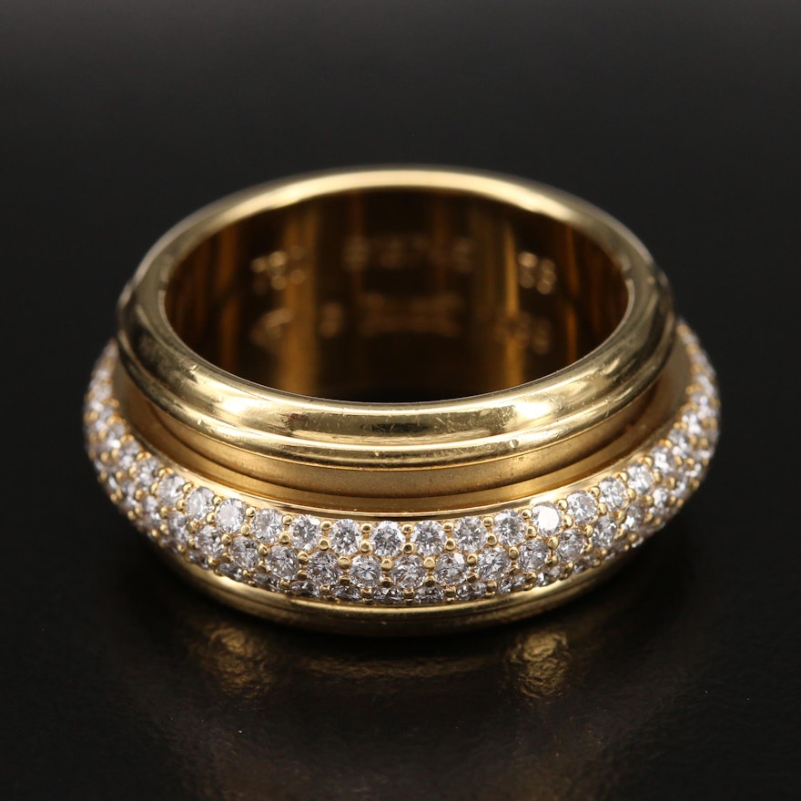 1999 Piaget "Possession" 18K Pavé 2.10 CTW Diamond Spinner Ring