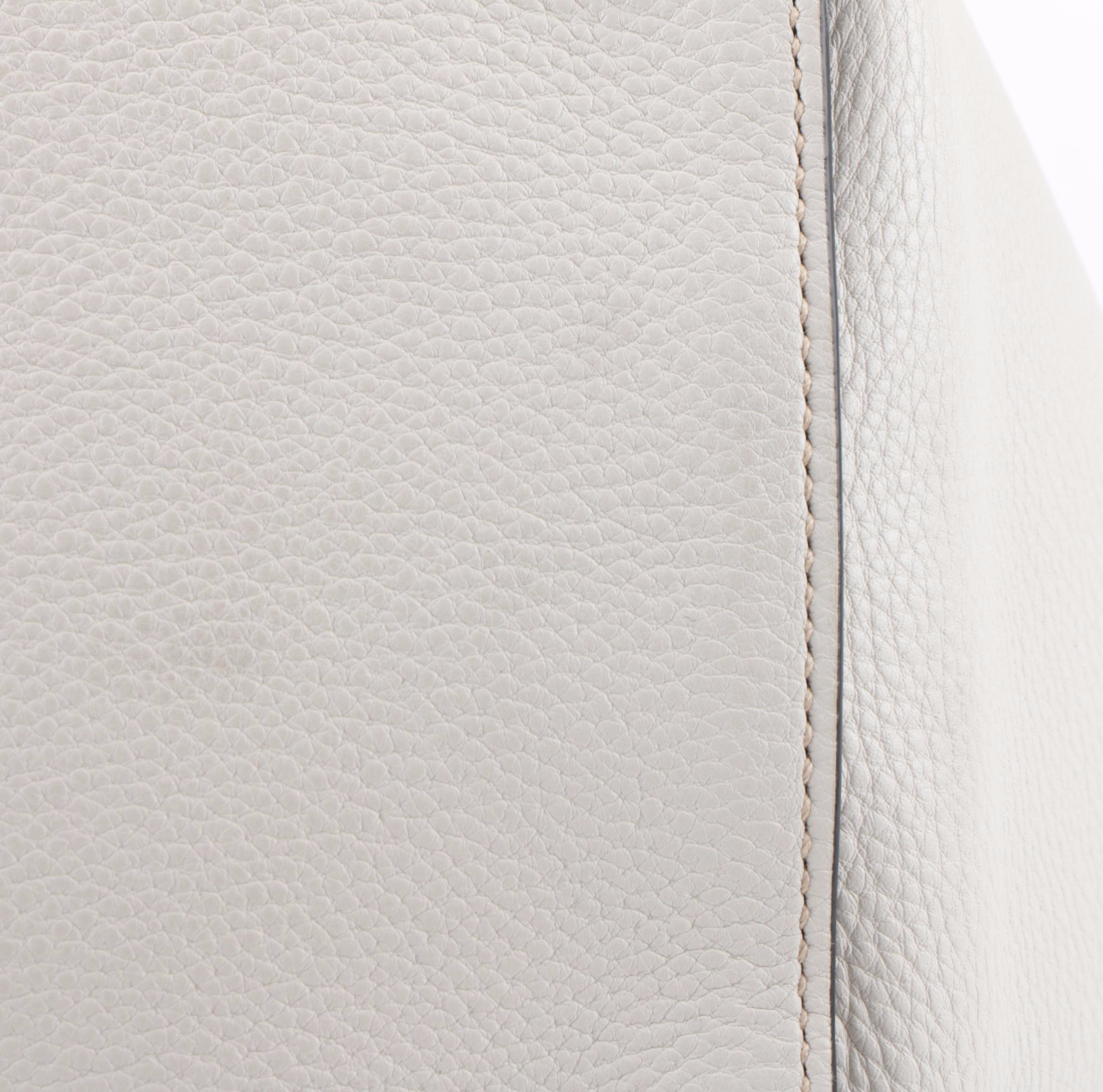 Prada Front Pocket Wing Tote in White Vitello Daino Leather