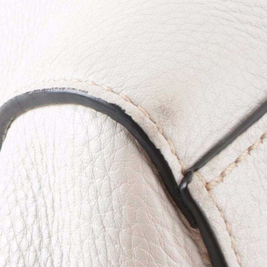 Prada Front Pocket Wing Tote in White Vitello Daino Leather